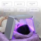 جهاز العلاج بالضوء LED، جهاز للعناية بالوجه، 7 ألوان، 222 خرزة ضوئية، رذاذ بخار، قابل للطي