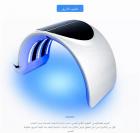 جهاز العلاج بالضوء LED، جهاز للعناية بالوجه، 7 ألوان، 100 حبة ضوء، قابل للطي