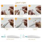 جهاز Dr. Pen Hydra Pen H2 ديرمابن الكهربائي الدقيق، أداة تطبيق المصل، مع 10 قطع من الإبر البديلة 12 سنًا بقطر مربع النانو