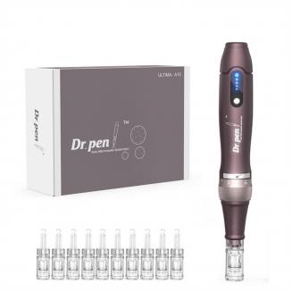 جهاز ديرما بن الكهربائي الدقيق Dr. Pen A10، مع 10 إبر ذات مربع النانو سنًا