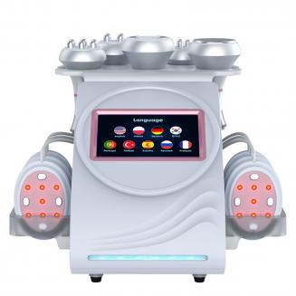 プロフェッショナル 80Khz 超音波キャビテーション マシン、6in1 ラジオ周波数、ボディスリム、ボディスカルプトデバイス、6つのEMSパッド付き