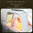 LED光療法マシン、フェイスケアデバイス、7色、232個のライトビーズ、スチームスプレー、2つのEMSパッド、折りたたみ式