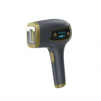 Mlay T8（ダークゴールド）IPLレーザー永久脱毛、50万回フラッシュ、氷冷却、FDA認証