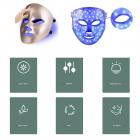 LED 광선 요법 페이스 마스크, 7가지 색상, 54개 라이트 비즈, USB 충전식