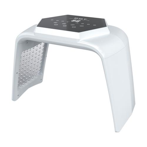 LED 광선 요법 기계 얼굴 관리 장치, 7가지 색상, 232개 광선 구슬, 나노 스팀 스프레이, EMS 패드 2개 포함, 접이식