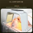 LED 광선 요법 기계 얼굴 관리 장치, 7가지 색상, 232개 광선 구슬, 나노 스팀 스프레이, EMS 패드 2개 포함, 접이식
