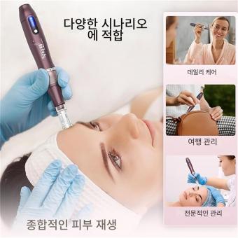 Dr. Pen A10 전기 미세 바늘 Dermapen, 12/24/36/42/나노 S/R/3D/5D 바늘 카트리지 2개 포함