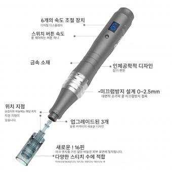 Dr. Pen M8 전기 미세 바늘 Dermapen, 바늘당 2개, 11/16/24/36/42/나노 S/R/3D/5D 카트리지
