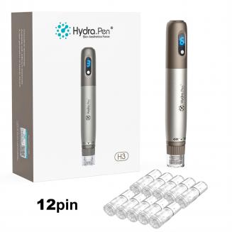 Dr. Pen Hydra Pen H3 Electric Microneedling Dermapen, Automatic Applying, with 10pcs 12pin Containable Cartridges