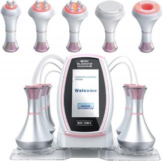 Professional 80K Ultrasonic Cavitation Machine, 5in1 Radio-frequency Body Slimming Sculpting Device for Fat Burn and Full Body Massage, US Plug