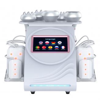 Professional 80K Ultrasonic Cavitation Machine, 6in1 Radio-frequency Body Slimming Sculpting Device, with 8 Lipolaser Pads, US Plug