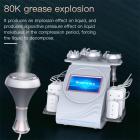 Professional 80K Ultrasonic Cavitation Machine, 6in1 Radio-frequency Body Slimming Sculpting Device, with 8 Lipolaser Pads, US Plug