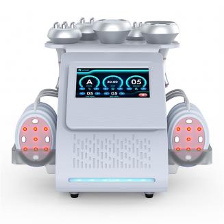 Professional 80K Ultrasonic Cavitation Machine, 6in1 Radio-frequency Body Slimming Sculpting Device, with 6 EMS Pads, US Plug