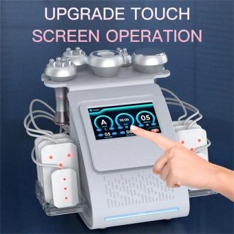 Professional 80K Ultrasonic Cavitation Machine, 6in1 Radio-frequency Body Slimming Sculpting Device, with 8 Lipolaser Pads, US Plug