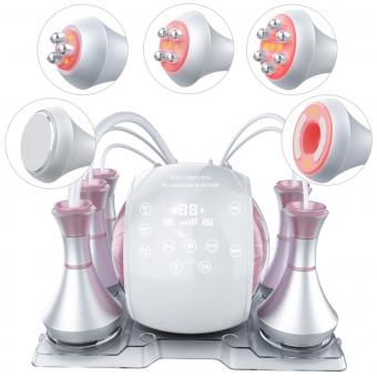 Professional 80K Ultrasonic Cavitation Machine, 5in1 Radio-frequency Body Slimming Sculpting Device, LED Display, US Plug