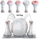 Professional 80K Ultrasonic Cavitation Machine, 5in1 Radio-frequency Body Slimming Sculpting Device, LED Display, UK Plug