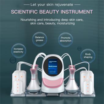 Professional 80K Ultrasonic Cavitation Machine, 6in1 Radio-frequency Body Slimming Sculpting Device, with 8 Lipolaser Pads, US Plug
