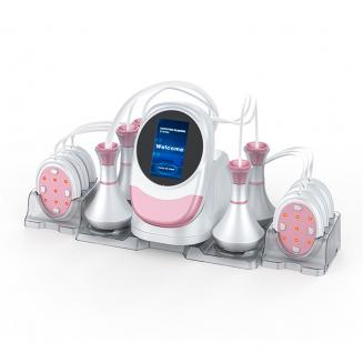 Professional 80K Ultrasonic Cavitation Machine, 6in1 Radio-frequency Body Slimming Sculpting Device, with 6 EMS Pads, US Plug