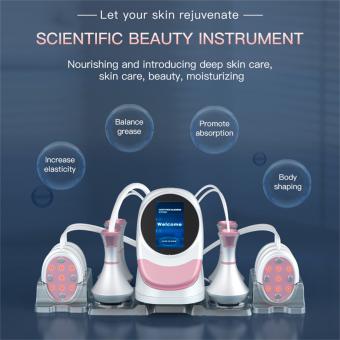 Professional 80K Ultrasonic Cavitation Machine, 6in1 Radio-frequency Body Slimming Sculpting Device, with 6 EMS Pads, US Plug