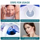 LED Light Therapy Machine Face Care Device, 7 Colors, 170 Light Beads, Nano Steam Spray, Foldable, US Plug