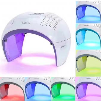 LED Light Therapy Machine Face Care Device, 7 Colors, 294 Light Beads, Foldable, US Plug