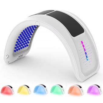 LED Light Therapy Machine Face Care Device, 7 Colors, 182 Light Beads, Foldable, US Plug