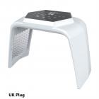 LED Light Therapy Machine Face Care Device, 7 Colors, 232 Light Beads, Nano Steam Spray, with 2 EMS Pads, Foldable, UK Plug