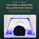 LED Light Therapy Machine Face Care Device, 7 Colors, 147 Light Beads, Foldable, US Plug