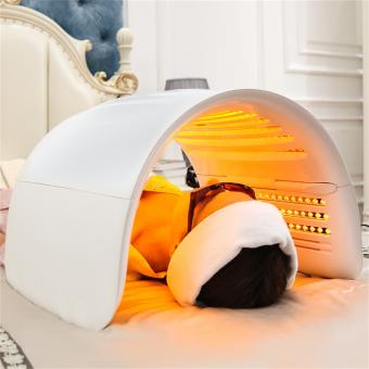 Large LED Light Therapy Machine for Face Care and Full Body, 4 Colors, 360 Light Beads, Adjustable Heated, Foldable, US Plug