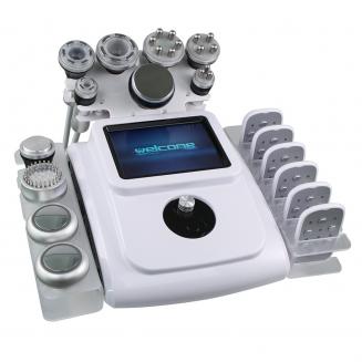 Professional 80K Ultrasonic Cavitation Machine, 11in1 All in One Radio-frequency Body Slimming Fat Burning Device, with 6 EMS Pads, US Plug