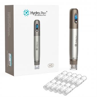 Dr. Pen Hydra Pen H3 Electric Microneedling Dermapen, Automatic Applying, with 10pcs Nano Square Containable Cartridges