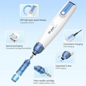 Dr. Pen A9 Electric Microneedling Dermapen, with 2pcs per Needle 12/18/24/36/42/Nano S/R Cartridges