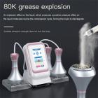 Professional 80K Ultrasonic Cavitation Machine, 3in1 Radio-frequency Body Slimming Sculpting Device for Fat Burn and Full Body Massage, US Plug