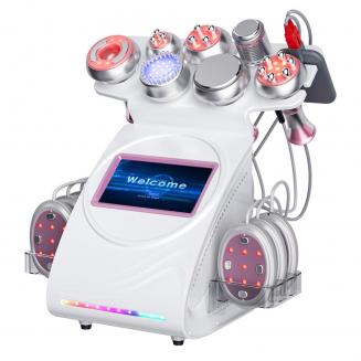 Professional 80K Ultrasonic Cavitation Machine, 9in1 All in One Radio-frequency Body Slimming Sculpting Device, with 6 EMS Pads, US Plug