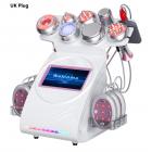 Professional 80K Ultrasonic Cavitation Machine, 9in1 All in One Radio-frequency Body Slimming Sculpting Device, with 6 EMS Pads, UK Plug
