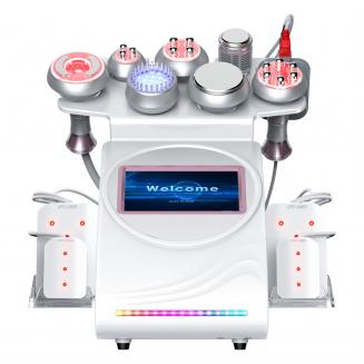Professional 80K Ultrasonic Cavitation Machine, 9in1 All in One Radio-frequency Body Slimming Sculpting Device, with 8 Lipolaser Pads, US Plug